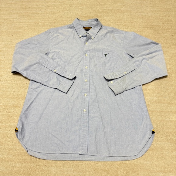 Ralph Lauren Rugby Oxford Shirt Button Down Embroidered Blue Men's XL Preppy - Picture 1 of 7